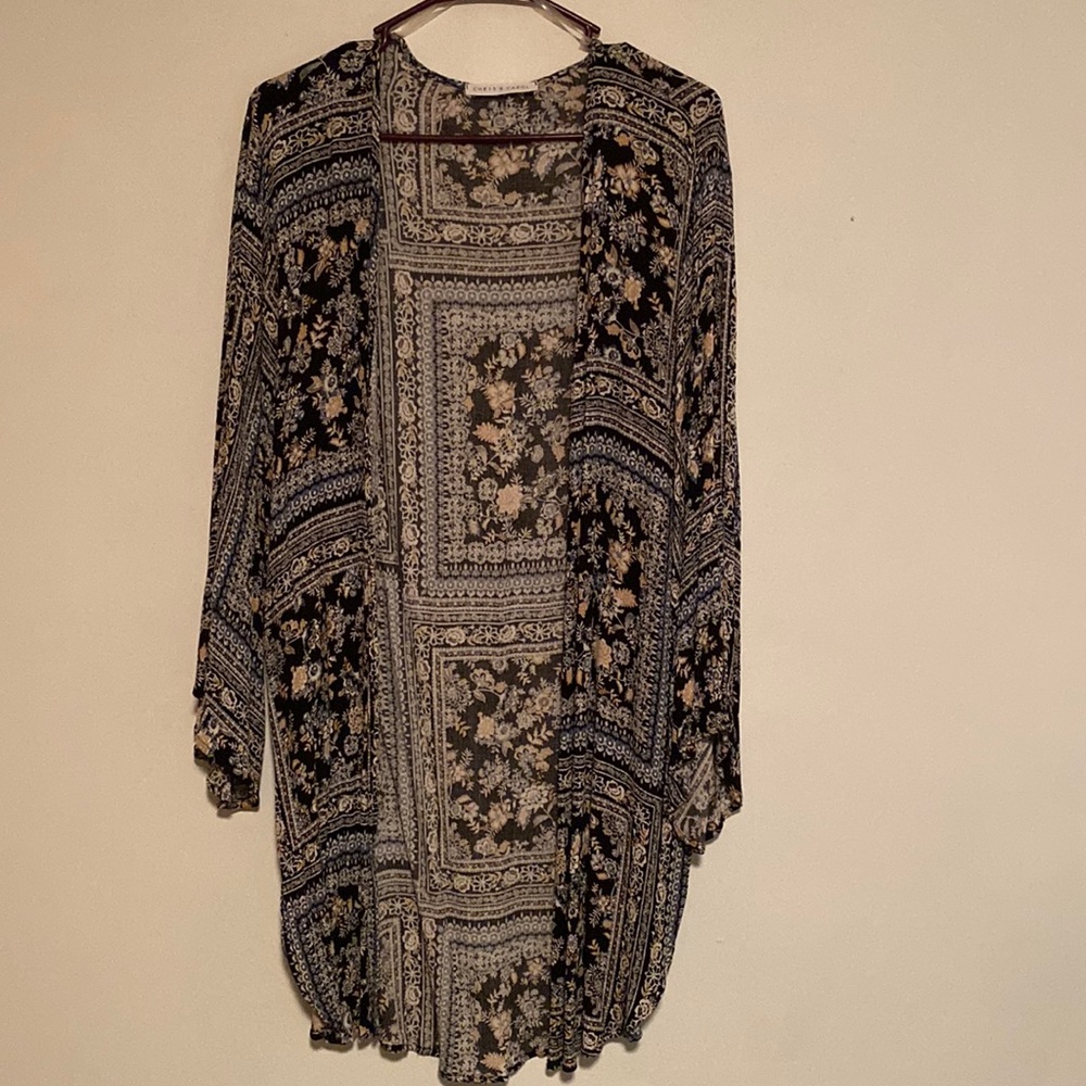 Women’s Chris & Carol size small open cardigan/kimono